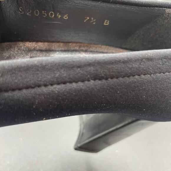 Stuart Weitzman Heels Womens 7.5 B Gore-Tex Rainaway Pumps Black Square Toe - Picture 7 of 7